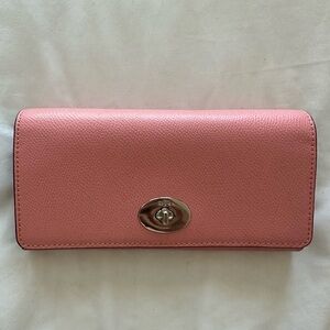 Coach Long Pink Crossbody Wallet